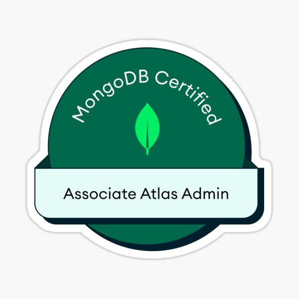Item preview, MongoDB Associate Atlas Admin Certification Badge designed and sold by guna3006.
