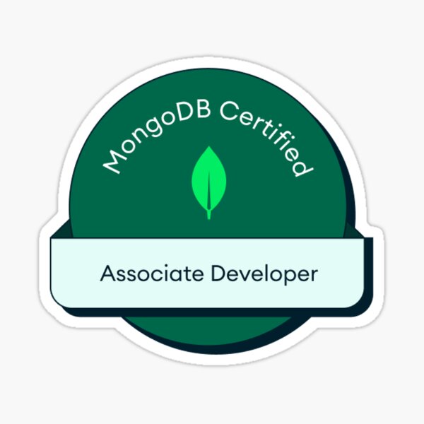 Item preview, MongoDB Associate Developer Certification Badge designed and sold by guna3006.