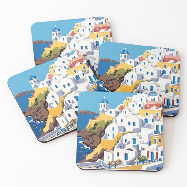Item preview, Santorini Dreams: Vintage Mediterranean Travel Art designed and sold by Heritage Print Co.