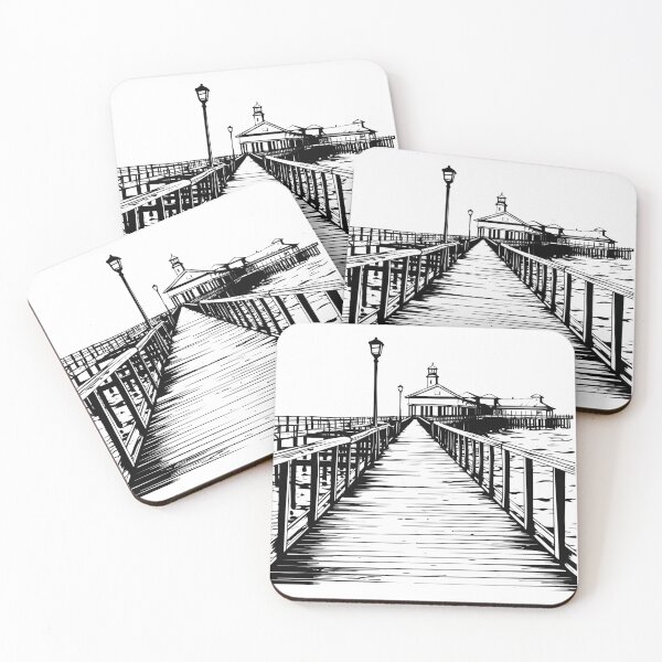 Item preview, Ancient Pier Old Dock Wharf Seaport Harbor Marina designed and sold by inkoutninja.
