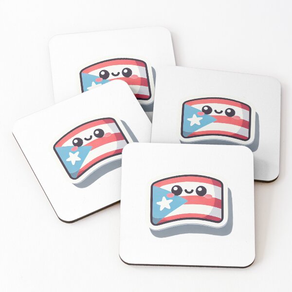 Item preview, Adorable Puerto Rico Flag Art - Cute Island Style, Puerto Rico Pride designed and sold by Kai Wen Designs.