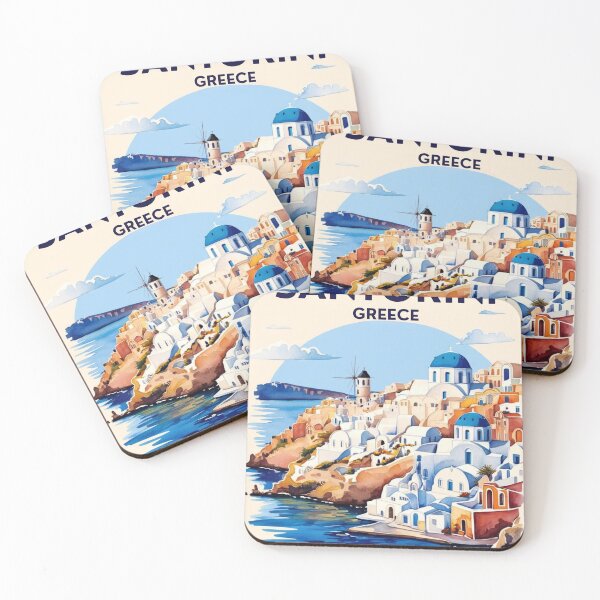 Item preview, Santorini Dreams: Vintage Mediterranean Travel Art designed and sold by Heritage Print Co.