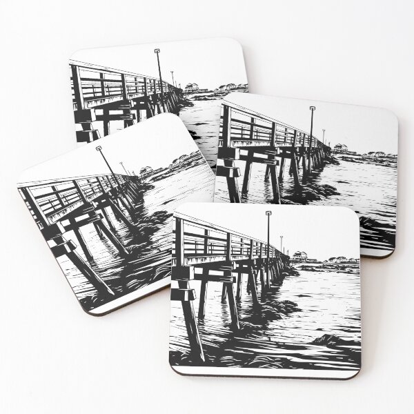 Item preview, Ancient Pier Old Dock Wharf Seaport Harbor Marina designed and sold by inkoutninja.