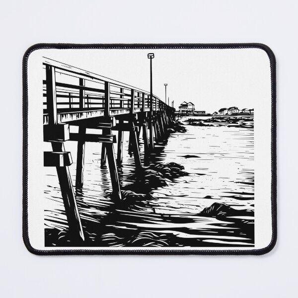 Item preview, Ancient Pier Old Dock Wharf Seaport Harbor Marina designed and sold by inkoutninja.