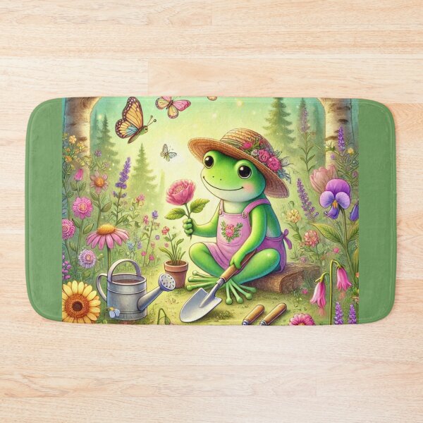 Item preview, Whimsical Frog Working In the Garden designed and sold by lduke47.
