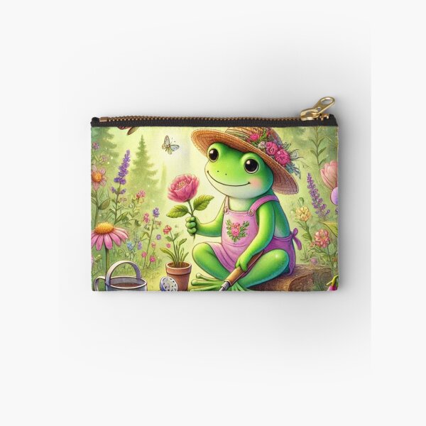 Item preview, Whimsical Frog Working In the Garden designed and sold by lduke47.