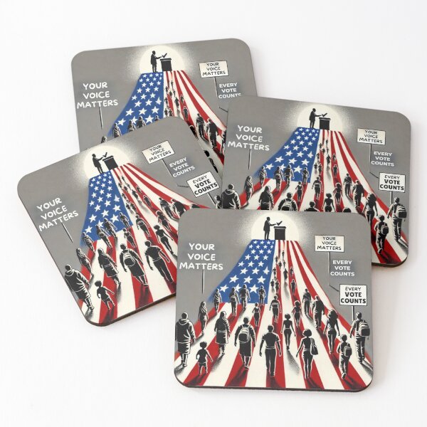 Item preview, Path to the Polls on the American Flag designed and sold by Blink Art Studio.