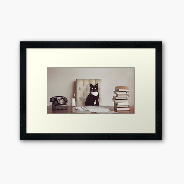 Corporate Cat Framed Art Print