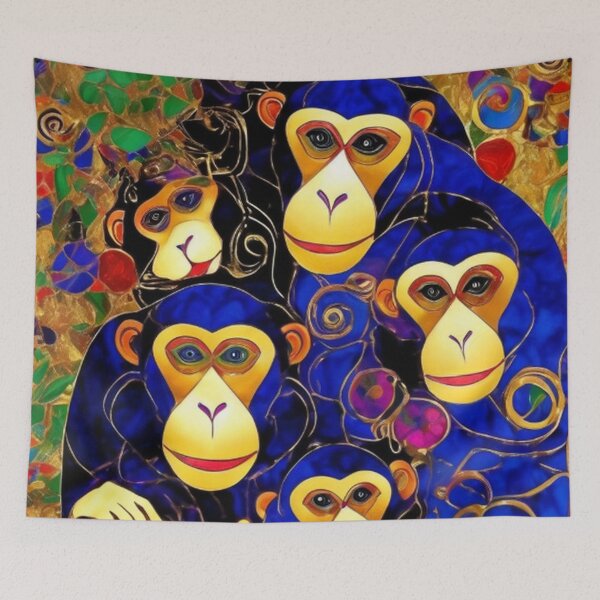 Item preview, Abstract Monkeys Art  designed and sold by TheDarkWardrobe.