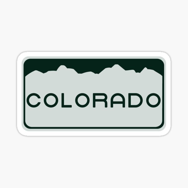 “Colorado License Plate” Sticker by MoonGraphic | Redbubble