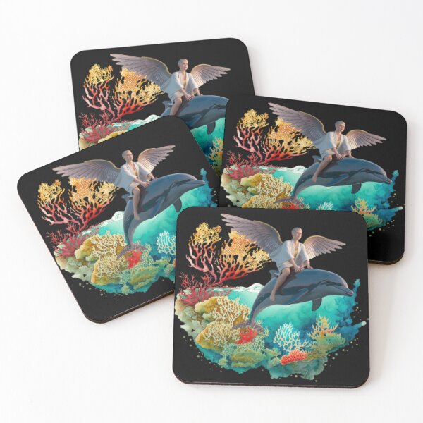 Item preview, Archangel on Dolphin in the Ocean designed and sold by DivineHaven.