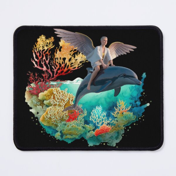 Item preview, Archangel on Dolphin in the Ocean designed and sold by DivineHaven.