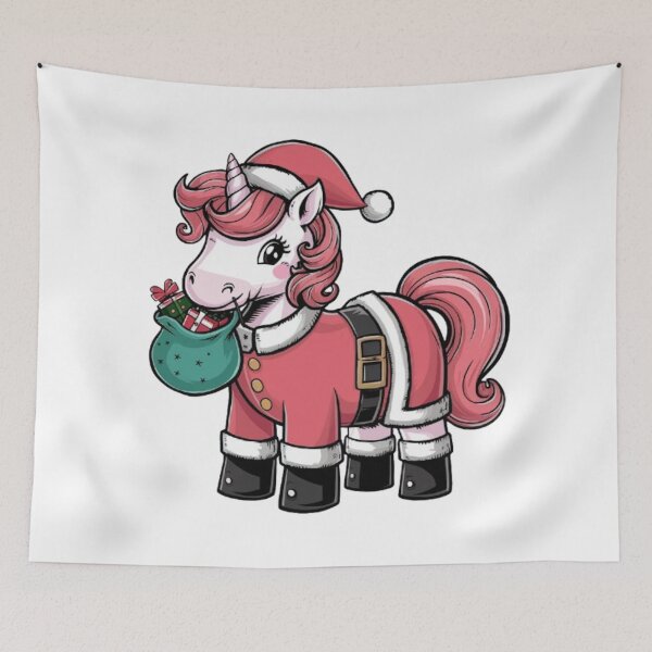 Item preview, CUTE BABY UNICORN SANTA designed and sold by likbatonboot.