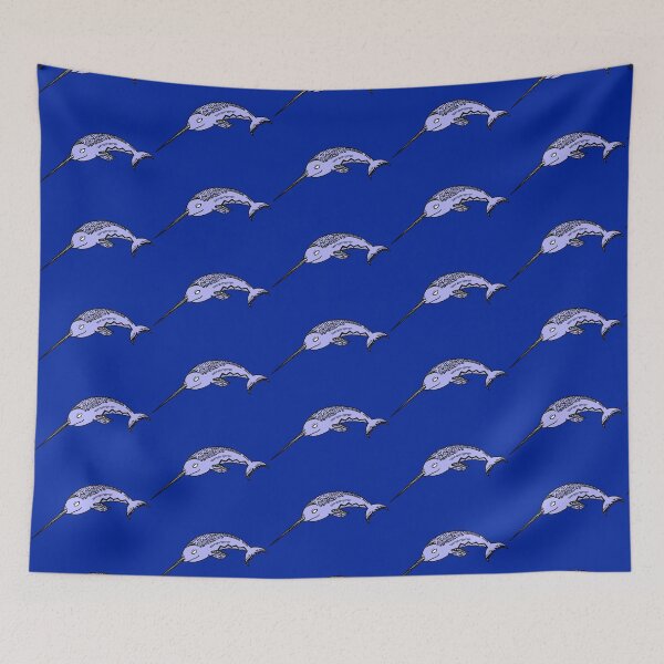 Item preview, Tribal Light Blue Narwhal designed and sold by Steeb757.