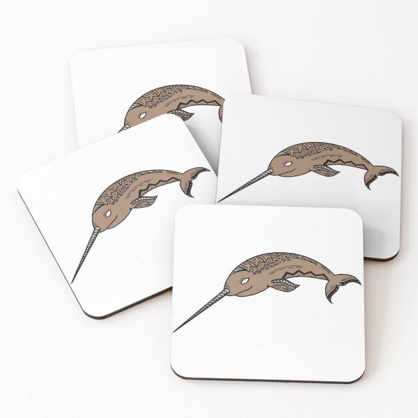 Item preview, Tribal Light Brown Narwhal designed and sold by Steeb757.