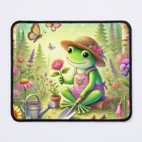 Item preview, Whimsical Frog Working In the Garden designed and sold by lduke47.