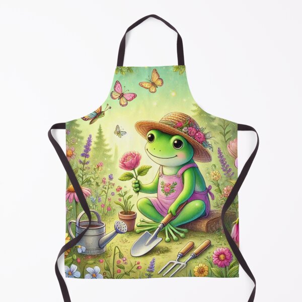 Item preview, Whimsical Frog Working In the Garden designed and sold by lduke47.