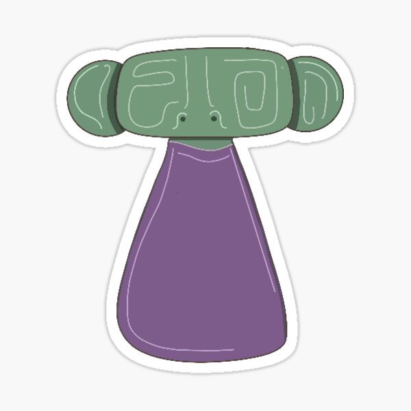 A cartoon of a number #2 Sticker