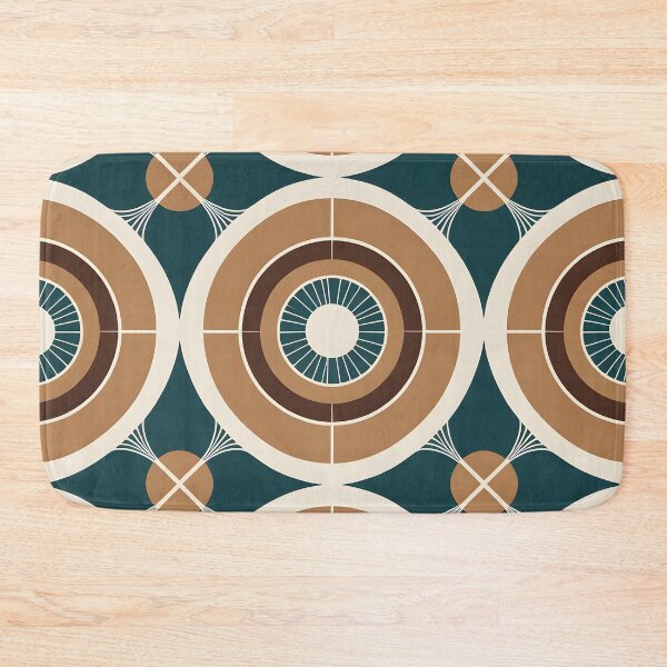 Item preview, Mid Century Modern  Geometric  Circles  brown, Green designed and sold by Prints and Lifestyle.