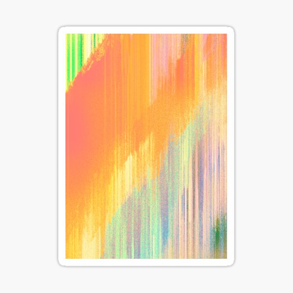 Hot Smoke Abstract Evaporation Glitch Art Sticker