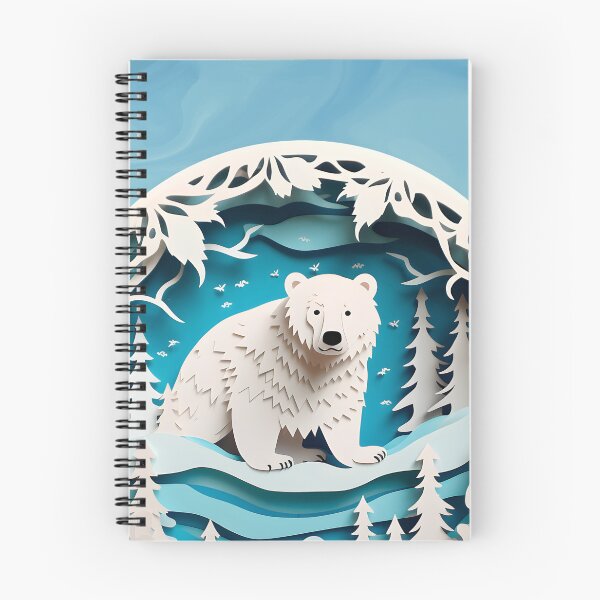 Item preview, Polar Bear in the Cave Paper Cut designed and sold by SparkSpiral.