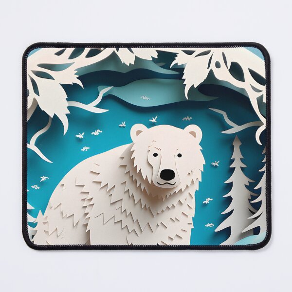 Item preview, Polar Bear in the Cave Paper Cut designed and sold by SparkSpiral.