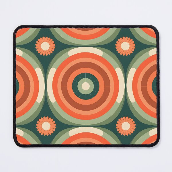 Item preview, Mid Century Modern  Geometric  Circles Orange, green, designed and sold by Prints and Lifestyle.
