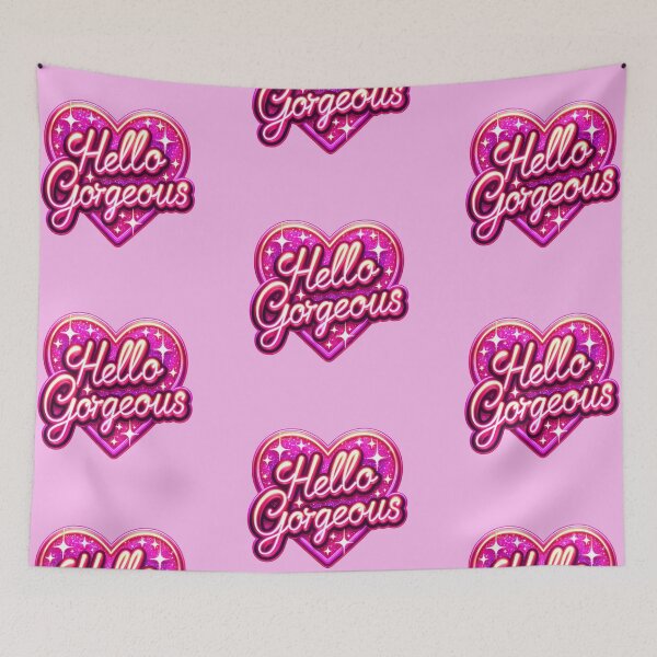 Item preview, Cute Hello Gorgeous with a heart Stickers and more designed and sold by CRandRRstickers.