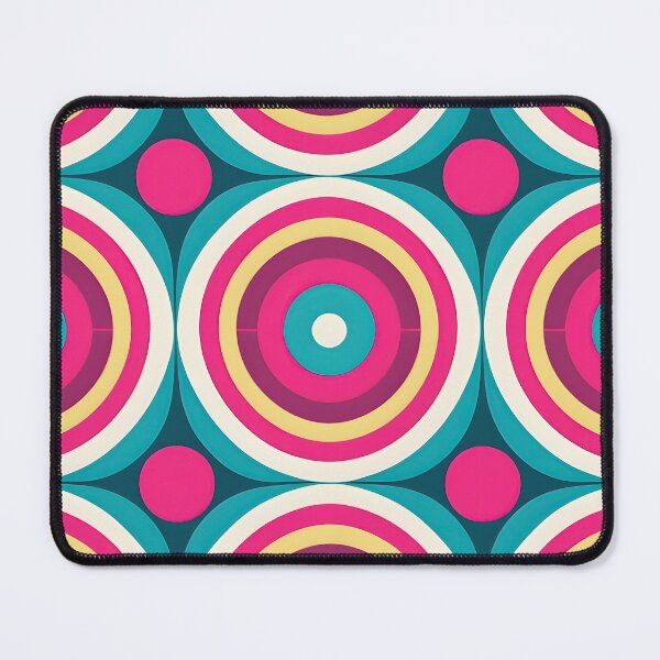 Item preview, Mid Century Modern  Geometric  Circles Pink, Teal designed and sold by Prints and Lifestyle.