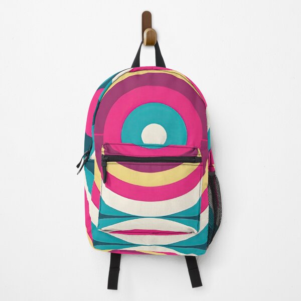 Item preview, Mid Century Modern Geometric Circles Pink, Teal designed and sold by Prints and Lifestyle.