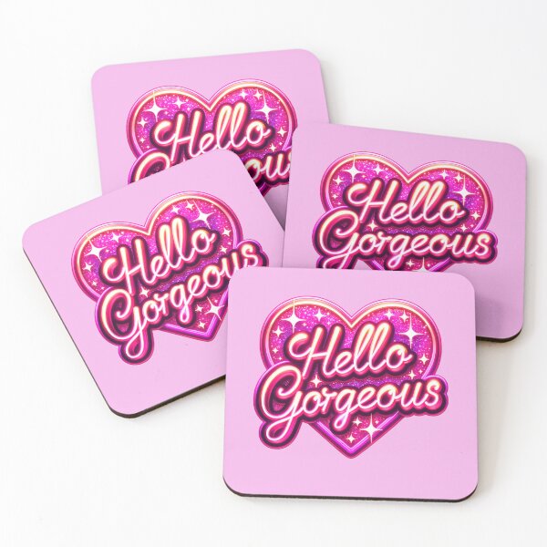Item preview, Cute Hello Gorgeous with a heart Stickers and more designed and sold by CRandRRstickers.