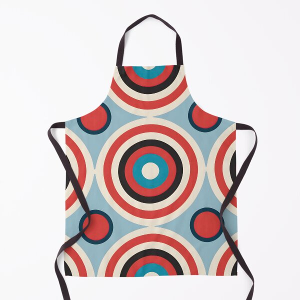 Item preview, Mid Century Modern Geometric Circles Blue Red designed and sold by Prints and Lifestyle.
