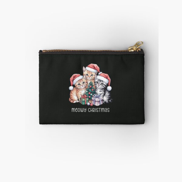 Item preview, Meowy Christmas T-shirt | Meowy Christmas Cat Trio Shirt | Three Kitten with Christmas Tree & Gift Box designed and sold by mahsanart.