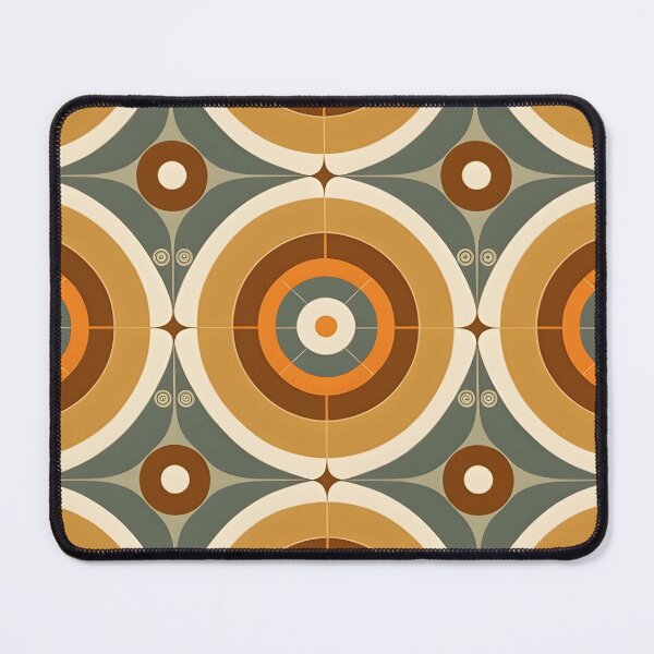 Item preview, Mid Century Modern Geometric Circles Green Brown designed and sold by Prints and Lifestyle.