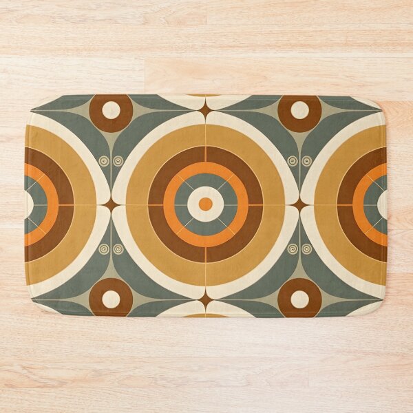 Item preview, Mid Century Modern  Geometric  Circles  Green Brown designed and sold by Prints and Lifestyle.