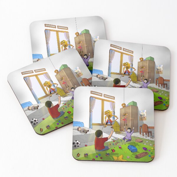 Item preview, two children playing puppets in the room designed and sold by agusterus.