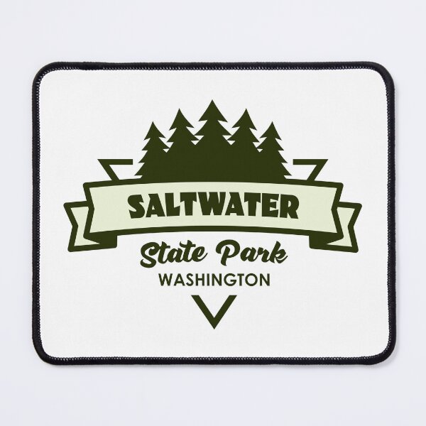 Item preview, Saltwater State Park Washington Trees And Ribbon designed and sold by bivenart.