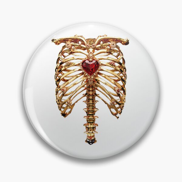 Item preview, Ruby Heart Golden Ribcage designed and sold by hyperdogg.