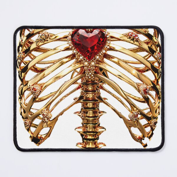 Item preview, Ruby Heart Golden Ribcage designed and sold by hyperdogg.