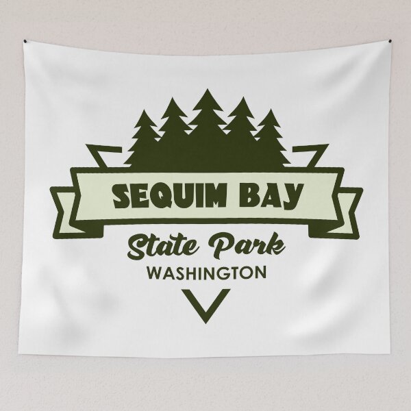 Item preview, Sequim Bay State Park Washington Trees And Ribbon designed and sold by bivenart.