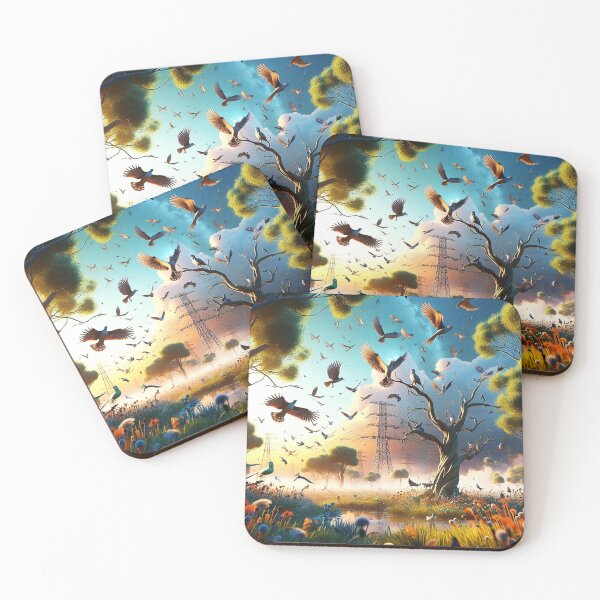 Item preview, Vibrant Birdlife on Power Lines designed and sold by choder61.