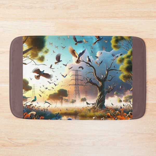 Item preview, Vibrant Birdlife on Power Lines designed and sold by choder61.