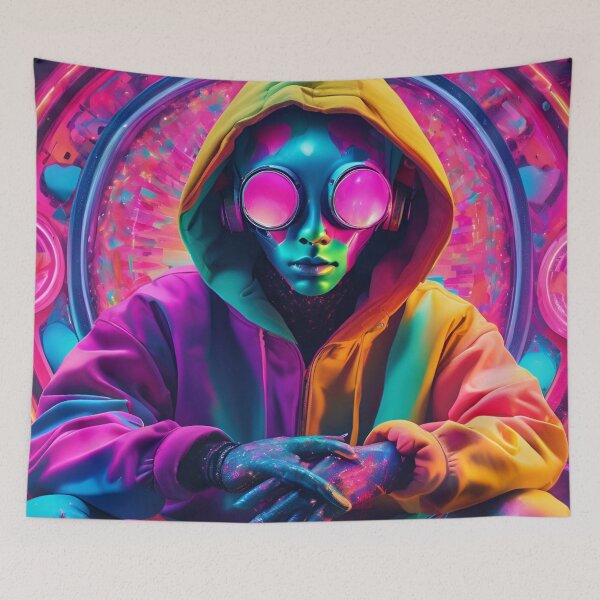 Item preview, Neon Cyberpunk Dreamscape Futuristic Streetwear Aesthetic designed and sold by Luvahawb.