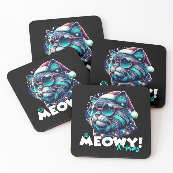 Item preview, Meowy X-mas: Retro Space Cat Holiday designed and sold by Belarte.shop.