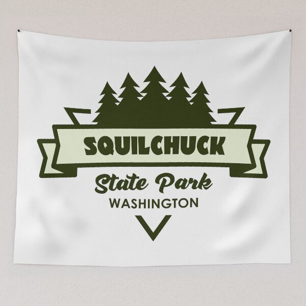 Item preview, Squilchuck State Park Washington Trees And Ribbon designed and sold by bivenart.