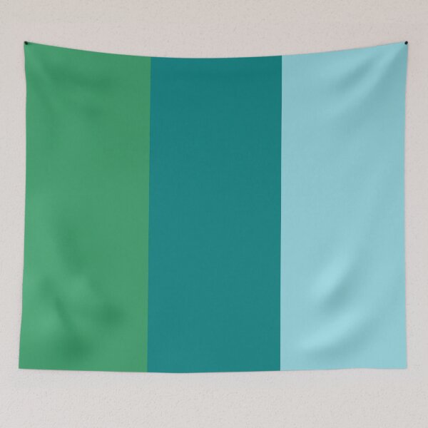 Item preview, Vertical Wide Stripes In Three Shades Of Blue Green designed and sold by taiche.