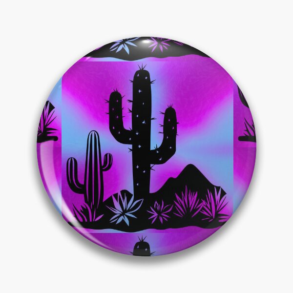 Item preview, Vibrant Psychedelic Cactus Desert Scene in Pink, Magenta, and Purple Hues designed and sold by Fredster1966.