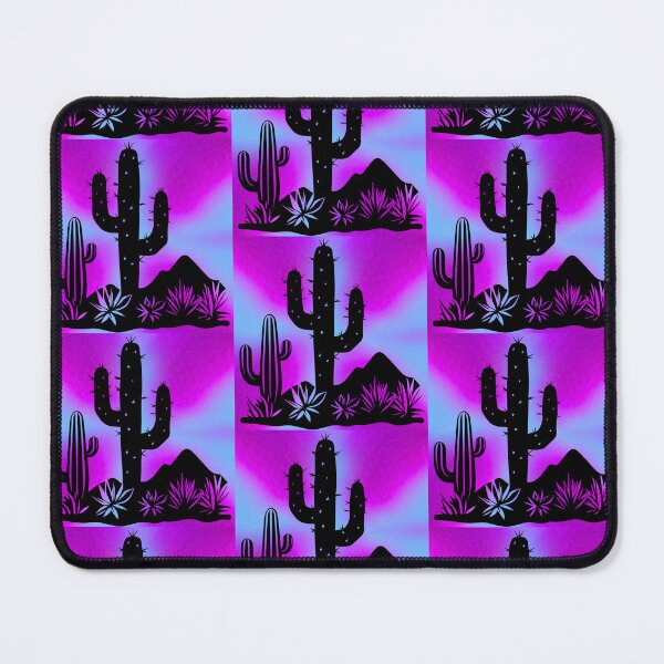 Item preview, Vibrant Psychedelic Cactus Desert Scene in Pink, Magenta, and Purple Hues designed and sold by Fredster1966.