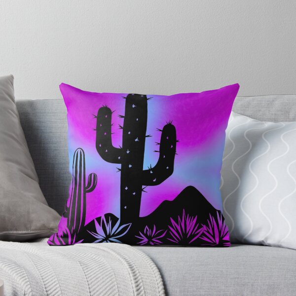 Item preview, Vibrant Psychedelic Cactus Desert Scene in Pink, Magenta, and Purple Hues designed and sold by Fredster1966.