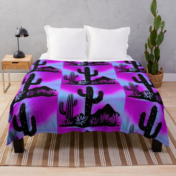 Item preview, Vibrant Psychedelic Cactus Desert Scene in Pink, Magenta, and Purple Hues designed and sold by Fredster1966.